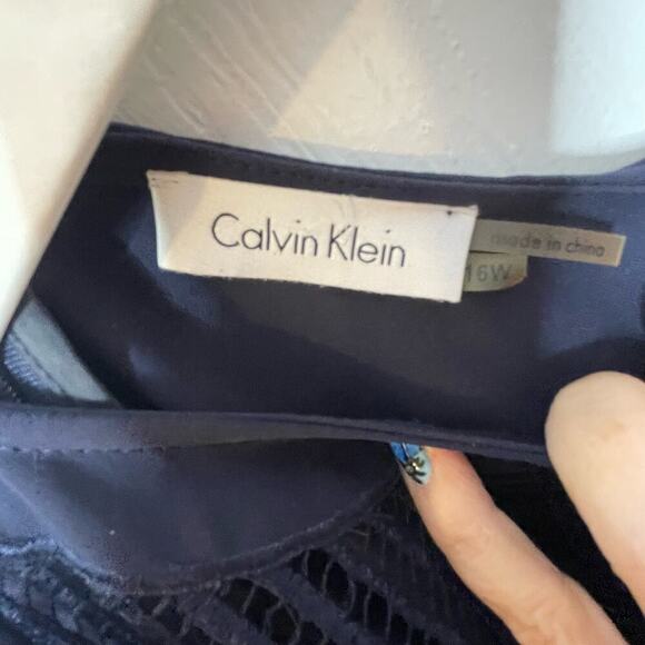 Calvin Klein navy blue 16W party dress - Picture 6 of 8